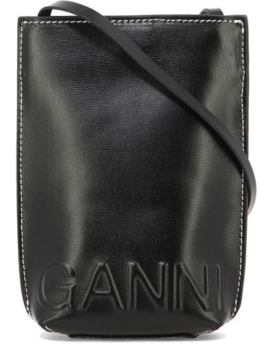 Ganni 'small Banner' Crossbody Bag - Black