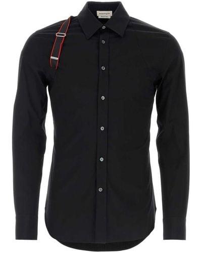 Alexander McQueen Logo Harness Shirt - Men's - Cotton/polyester/spandex/elastane - Black