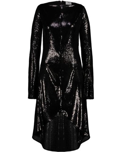 Courreges Ellipse Glitter Dress - Black