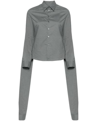 MM6 by Maison Martin Margiela Double-Sleeves Cotton Shirt - Gray