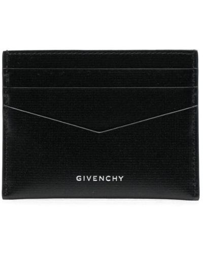 Givenchy Logo-Print Textured-Leather Wallet - Black