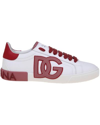Dolce & Gabbana Low Calf Sneakers And - Pink