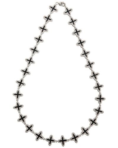 DARKAI Clover Tennis Necklace Accessories - Black