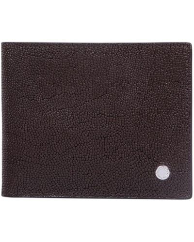 Orciani Pebbled Leather Bifold Wallet - White