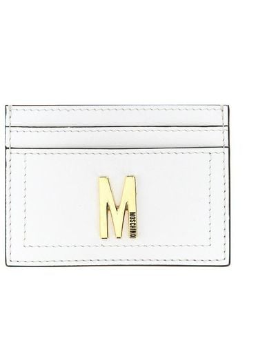 Moschino Leather Card Holder - White