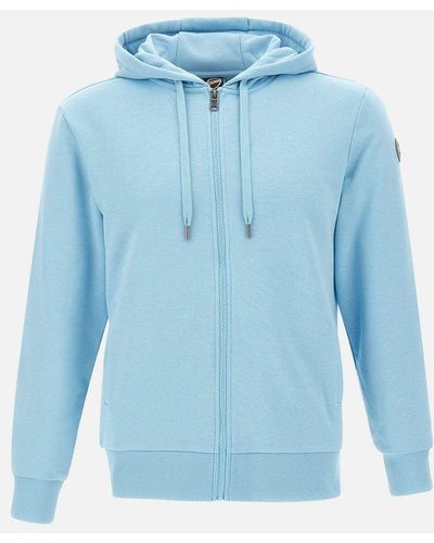 Colmar Connective Light Cotton Sweatshirt With Full Zip - Blue