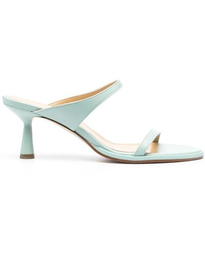 Aeyde 70mm Leather Sandals - White