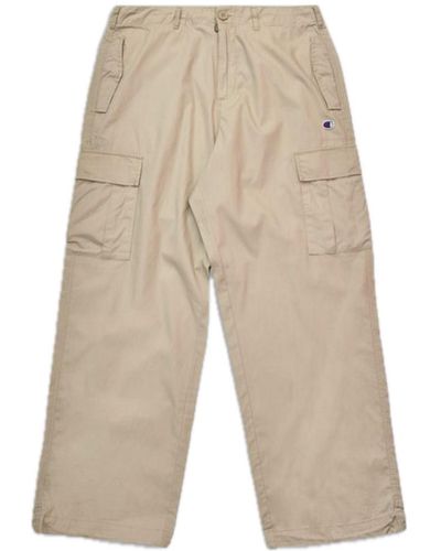 Champion Reverse Weave Cotton BAGGY Cargo Pants - Natural