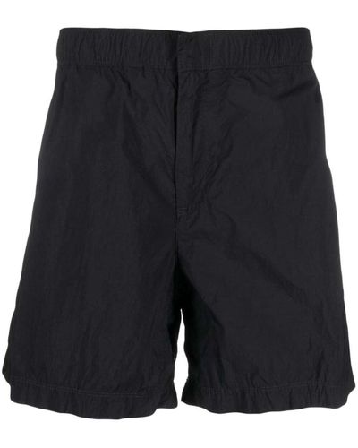 C.P. Company Black Swim Trunks With Concealed Fastening In Nylon Man