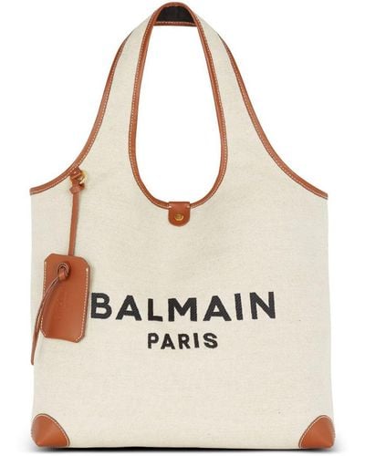 Balmain B-army Grocery Shopper Bag - Natural
