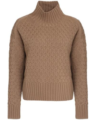 Max Mara Studio Valdese Wool And Cashmere Sweater - Brown