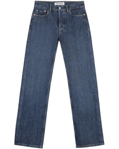 Our Legacy 5-Pocket Straight-Leg Jeans - Blue