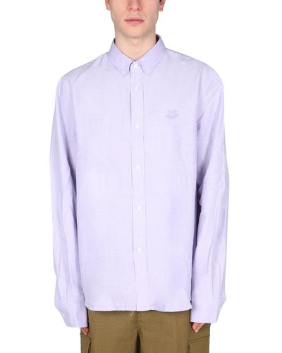 KENZO Shirt With Embroidered "tiger" - Purple