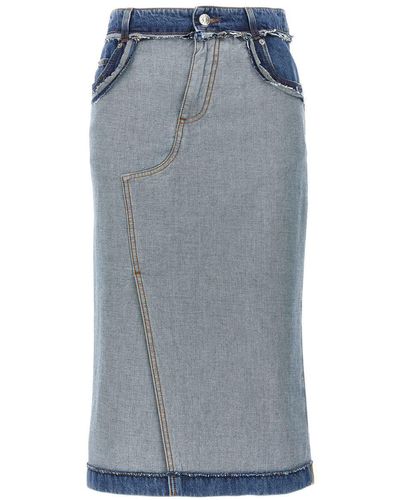 Marni Denim Midi Skirt - Gray
