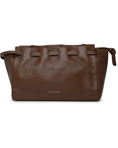 Mansur Gavriel 'bloom' Small Brown Leather Crossbody Bag