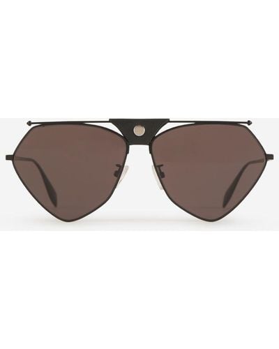 Alexander McQueen Geometric Sunglasses - Gray