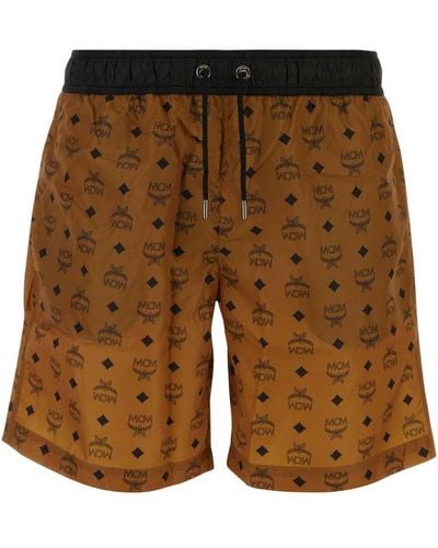 MCM Printed Polyester Swimming Shorts - Multicolor