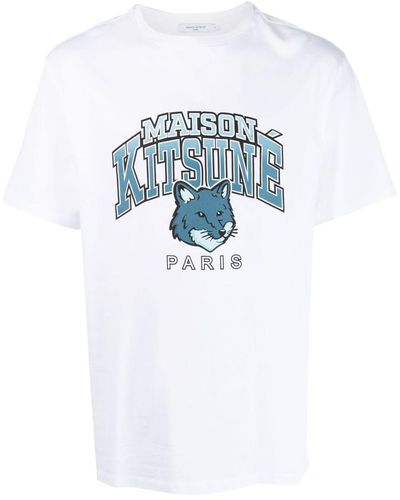 Maison Kitsuné Printed T-shirt - Blue