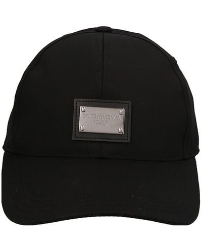 Dolce & Gabbana Logo Plaque Cap - Black