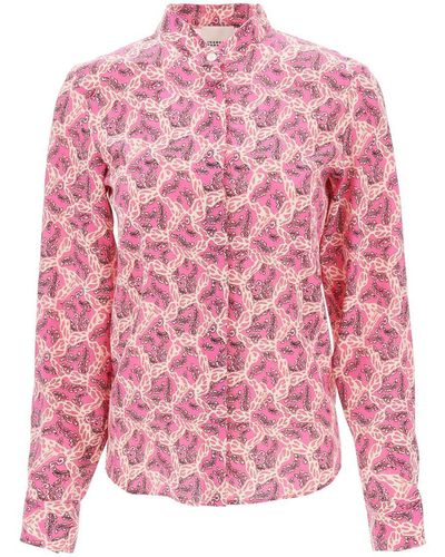 Isabel Marant Ilda Silk Shirt With Paisley Print - Pink
