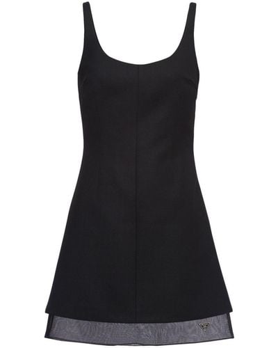 Prada Wool Midi Dress - Black