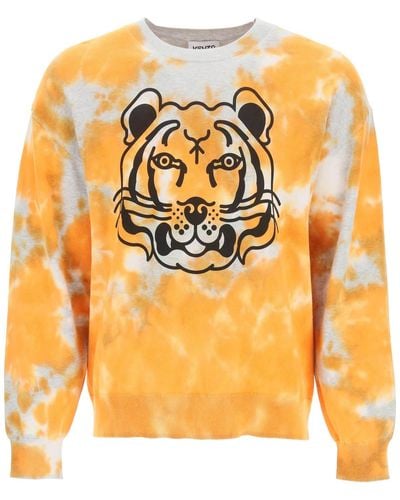 KENZO K-tiger Tie-dye Sweater - Orange