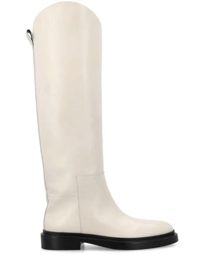 Jil Sander Riding Boots - White