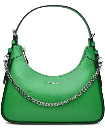 Michael Kors Wilma Midi Green Leather Bag