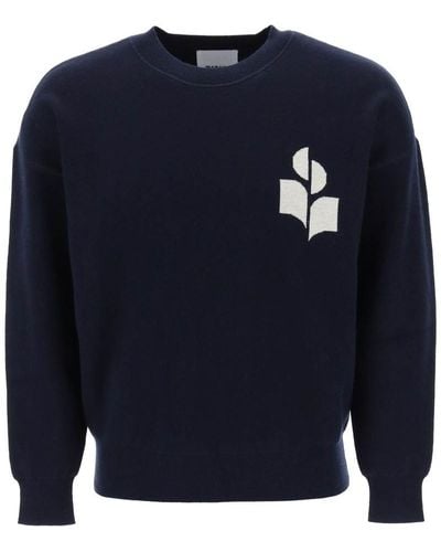 Isabel Marant Wool Cotton Atley Sweater - Blue