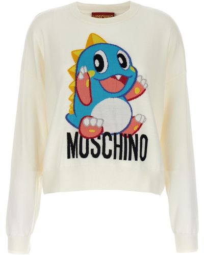 Moschino Bubble Bobble Sweater, Cardigans - White