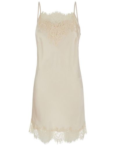 Gold Hawk Chantal Bias Short Dress - White