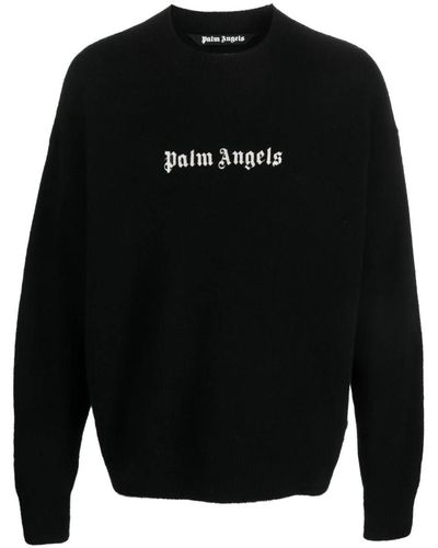 Palm Angels Classic Logo Crew Sweat - Black