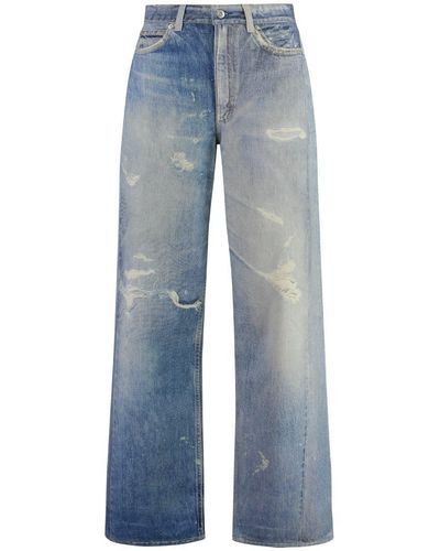 Our Legacy Full Cut Wide-Leg Jeans - Blue