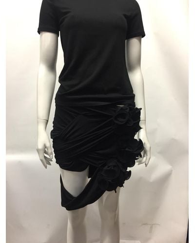 Magda Butrym Flower Embellished Mini Skirt - Black