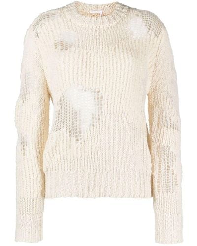 Chloé Cashmere High-neck Sweater - Natural