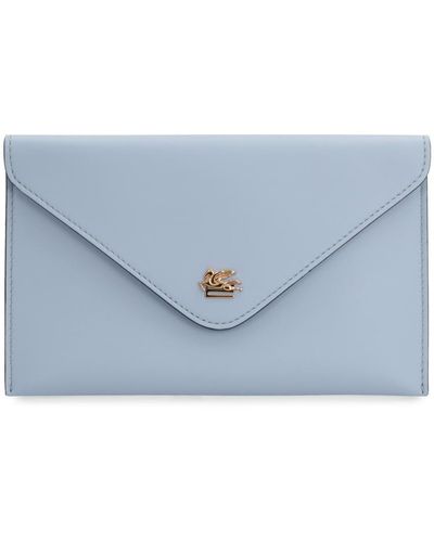 Etro Leather Flat Pouch - Blue
