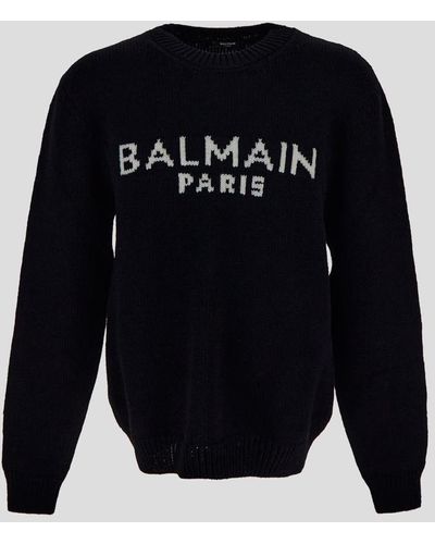 Balmain Wool Knitwear - Blue