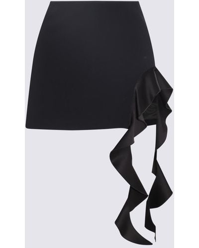 David Koma Black Viscose Blend Mini Skirt