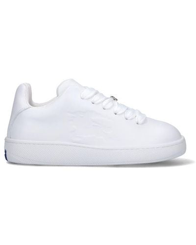 Burberry Leather Box Trainers - White