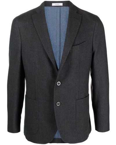Boglioli Double-breasted Wool Jacket - Blue