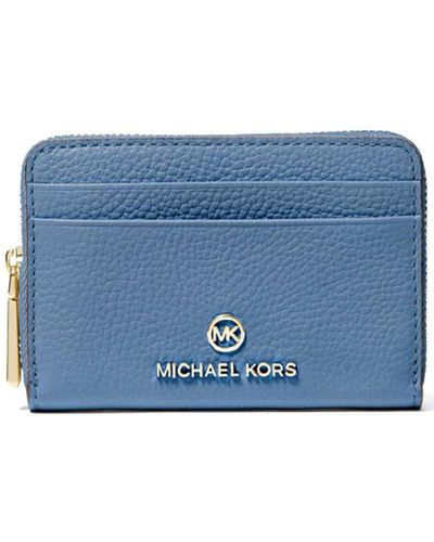 Michael Kors Sm Za Coin Card Case Accessories - Blue