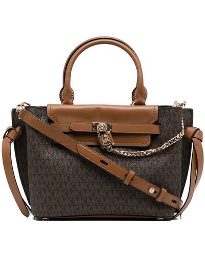 MICHAEL Michael Kors Hamilton Leather Handbag - Black