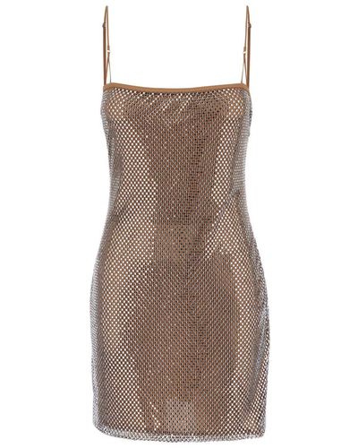 GIUSEPPE DI MORABITO Light Short Dress With Straps - Brown