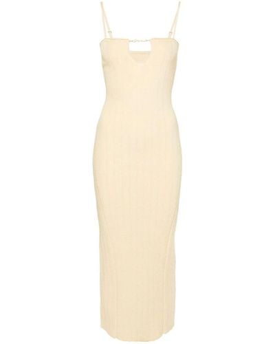 Jacquemus Fitted Dress Sierra - White