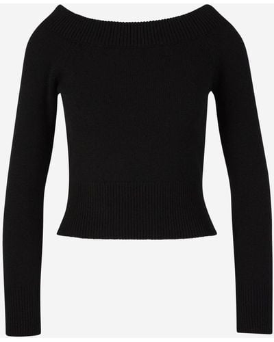 Alexander McQueen Wool And Casmere Sweater - Black