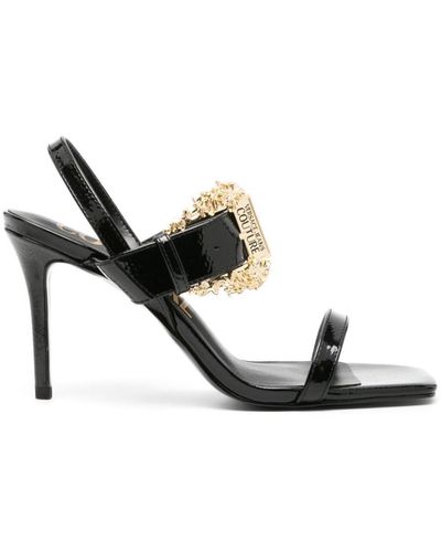 Versace Jeans Couture Emily 95mm Slingback Sandals - Black
