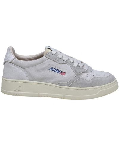 Autry Cream/ Suede Sneakers - Grey