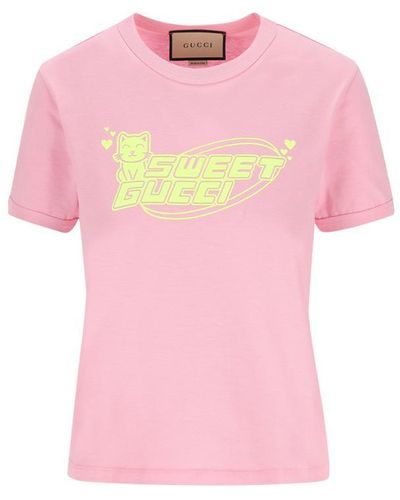 Gucci Cotton Jersey T-shirt - Pink