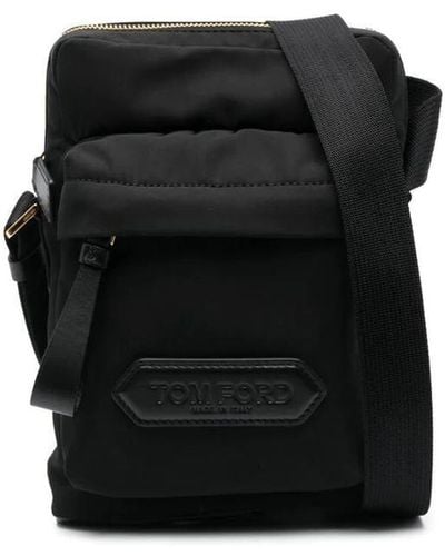 Tom Ford Logo Lozenge Cross Body Bag - Black