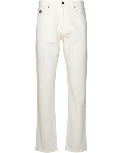 Versace White Cotton Jeans